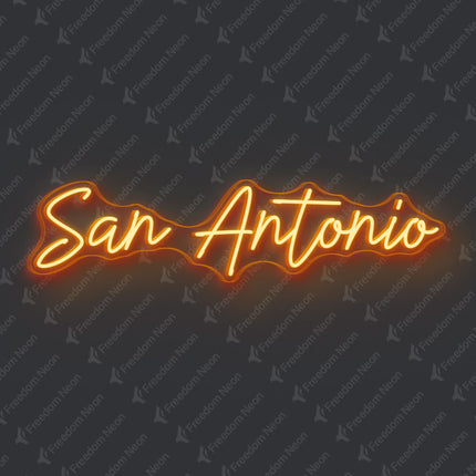 Orange San Antonio Neon Sign