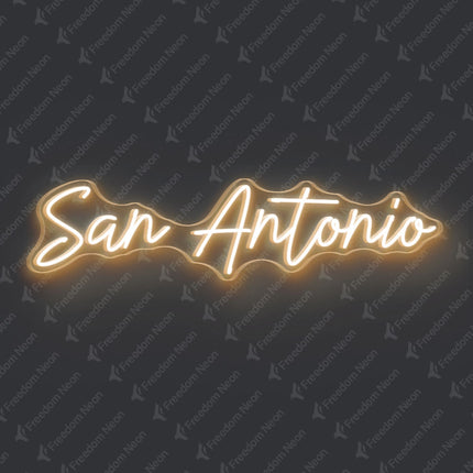 Warm White San Antonio Neon Sign