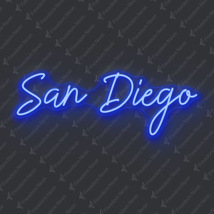 Blue San Diego Neon Sign