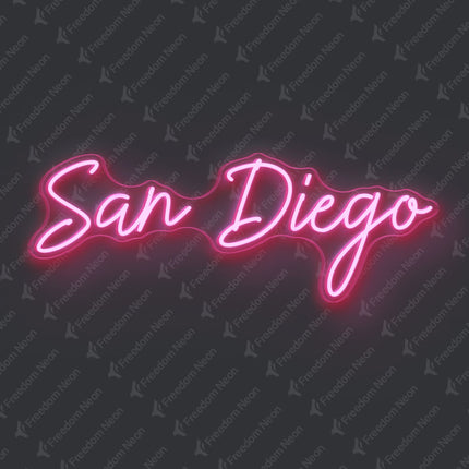 Light Pink San Diego Neon Sign