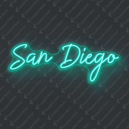 Mint Green San Diego Neon Sign