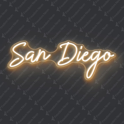 Warm White San Diego Neon Sign