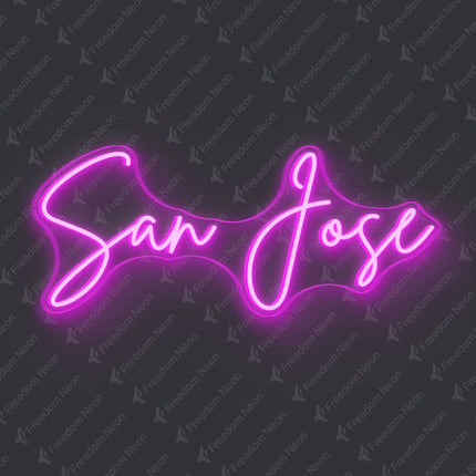 Pink San Jose Neon Sign