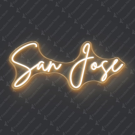 Warm White San Jose Neon Sign