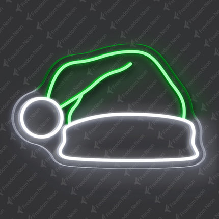 Green Santa Hat Neon Sign