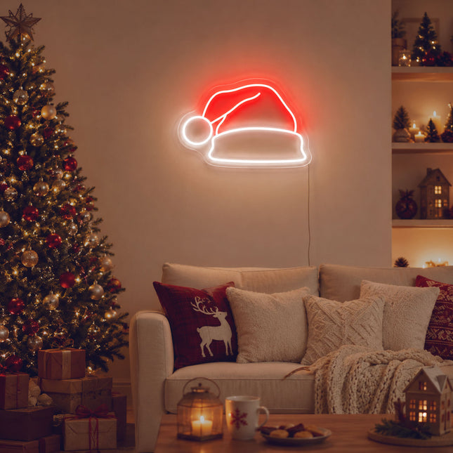 Red Santa Hat Neon Sign