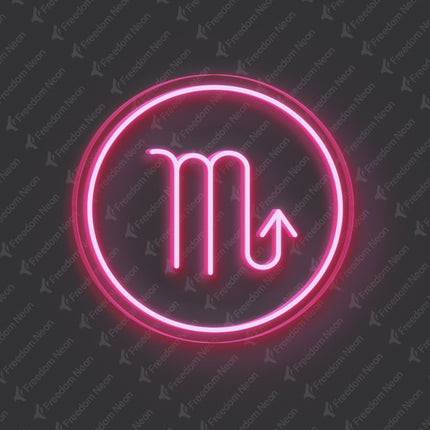Light Pink Scorpio Zodiac Neon Sign