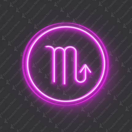 Pink Scorpio Zodiac Neon Sign