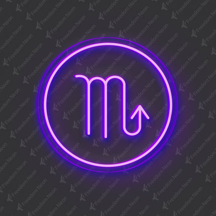 Purple Scorpio Zodiac Neon Sign