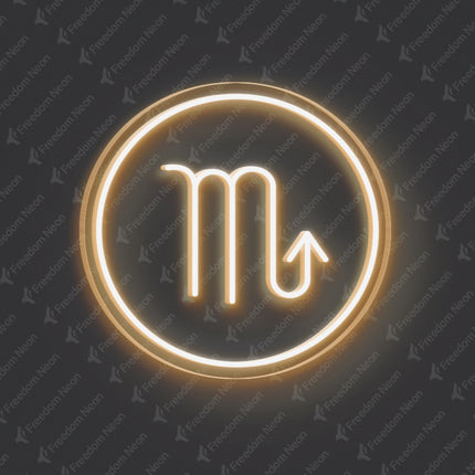Warm White Scorpio Zodiac Neon Sign