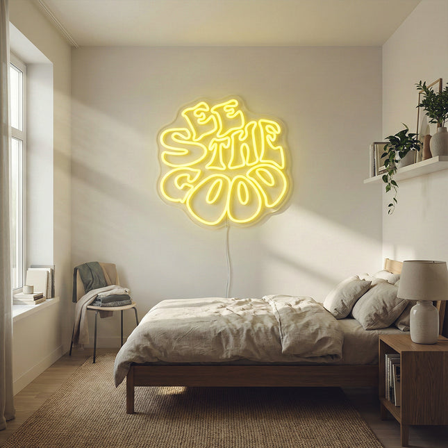 Lemon Yellow See The Good Neon Sign