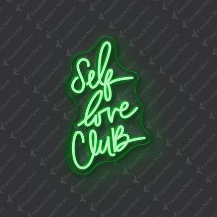 Green Self Love Club Neon Sign