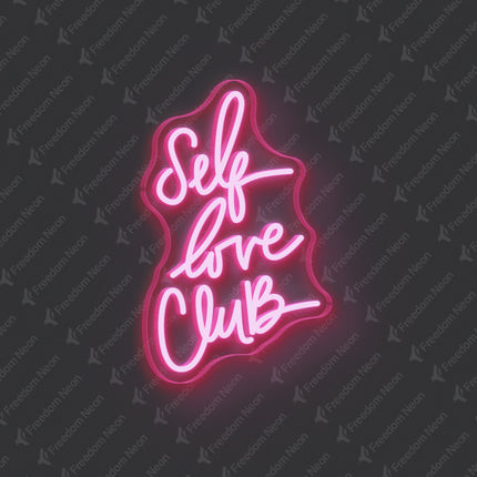 Light Pink Self Love Club Neon Sign