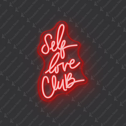 Red Self Love Club Neon Sign