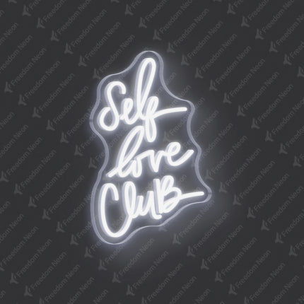 White Self Love Club Neon Sign