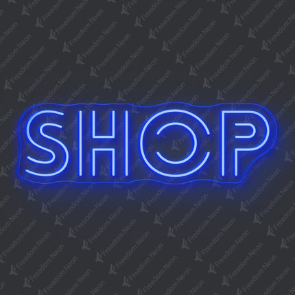 Blue Shop Neon Sign