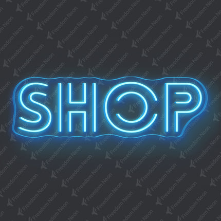 Ice Blue Shop Neon Sign