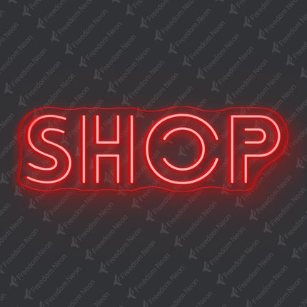 Red Shop Neon Sign