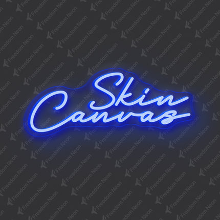 Blue Skin Canvas Neon Sign