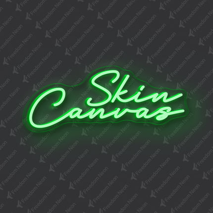 Green Skin Canvas Neon Sign