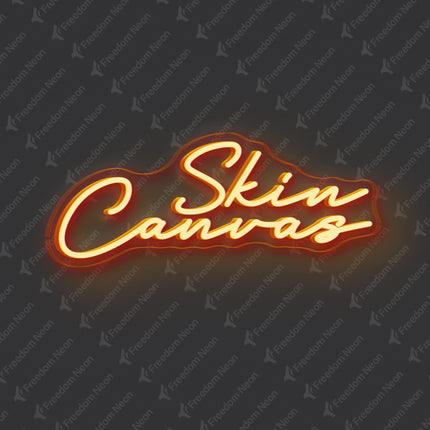 Orange Skin Canvas Neon Sign