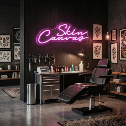 Pink Skin Canvas Neon Sign