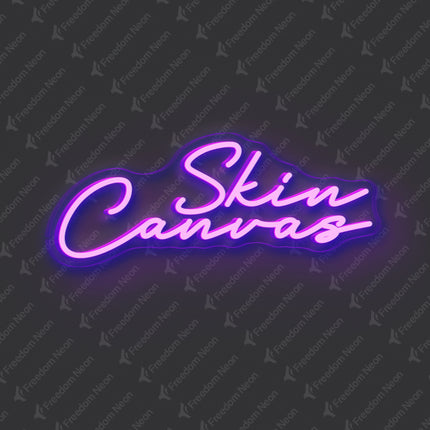 Purple Skin Canvas Neon Sign