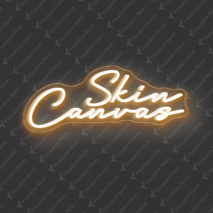 Warm White Skin Canvas Neon Sign