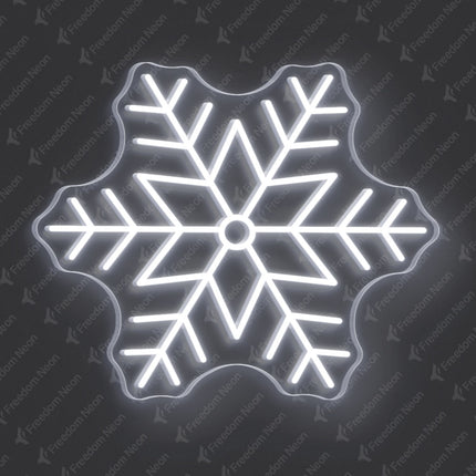 White Snowflake Neon Sign 2