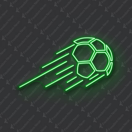 Green Soccer Ball Neon Sign