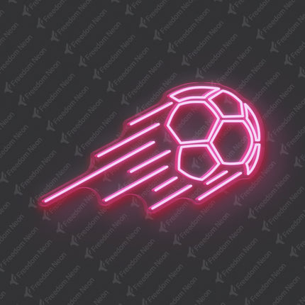 Light Pink Soccer Ball Neon Sign
