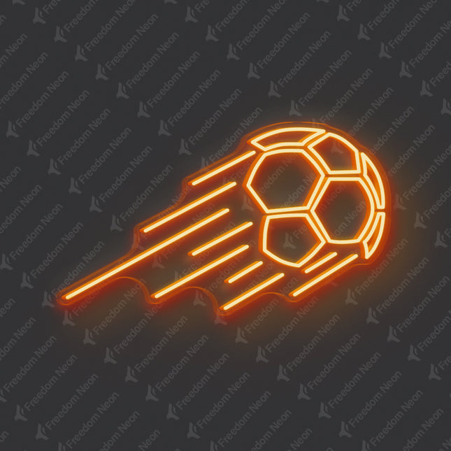 Orange Soccer Ball Neon Sign