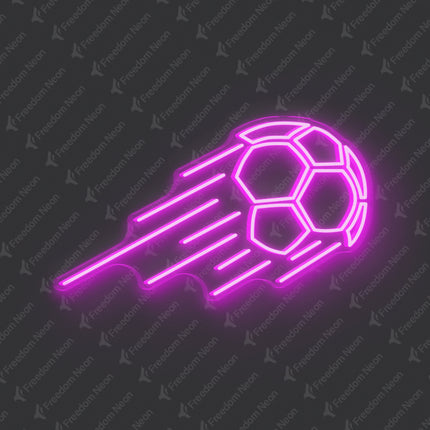 Pink Soccer Ball Neon Sign