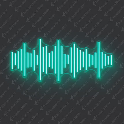 Mint Green Soundwave Neon Sign