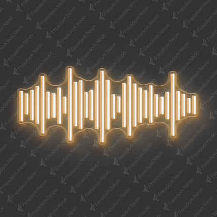 Warm White Soundwave Neon Sign