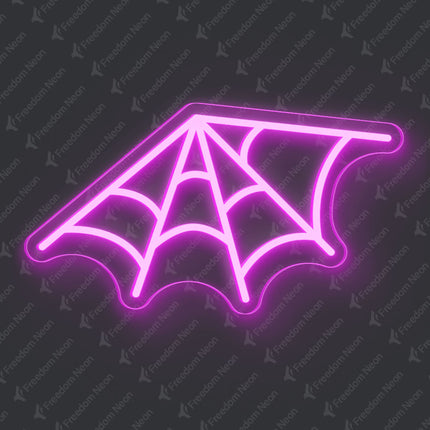 Pink Spider Web Neon Sign