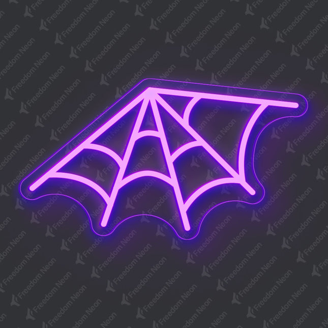 Purple Spider Web Neon Sign