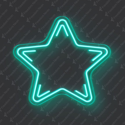 Mint Green Star Neon Sign