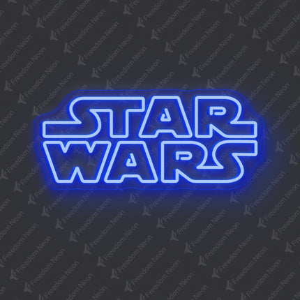 Blue Star Wars Neon Sign