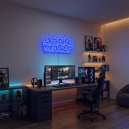 Blue Star Wars Neon Sign