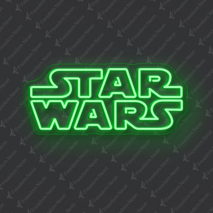 Green Star Wars Neon Sign
