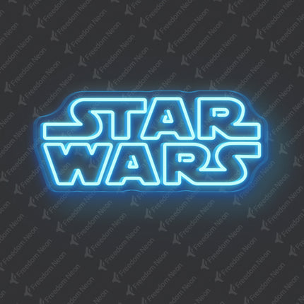 Ice Blue Star Wars Neon Sign