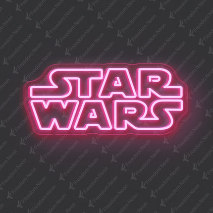 Light Pink Star Wars Neon Sign