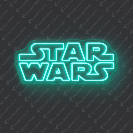 Mint Green Star Wars Neon Sign