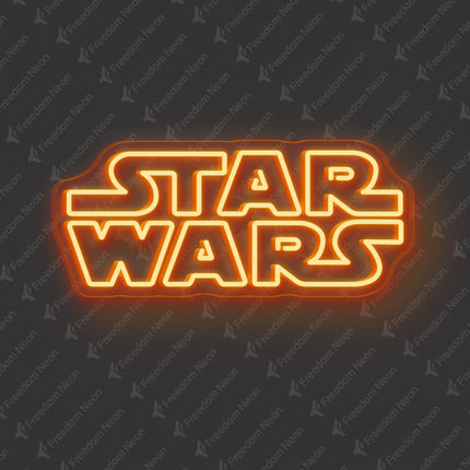 Orange Star Wars Neon Sign