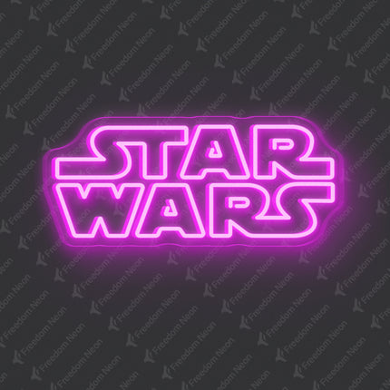 Pink Star Wars Neon Sign