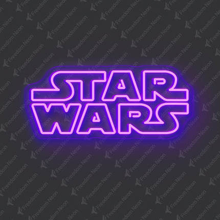 Purple Star Wars Neon Sign