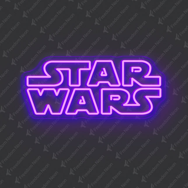 Purple Star Wars Neon Sign