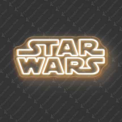 Warm White Star Wars Neon Sign