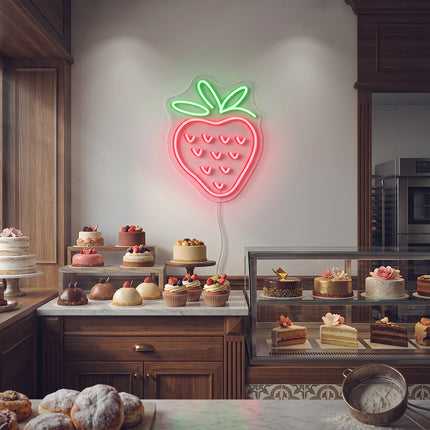 Red Strawberry Neon Sign